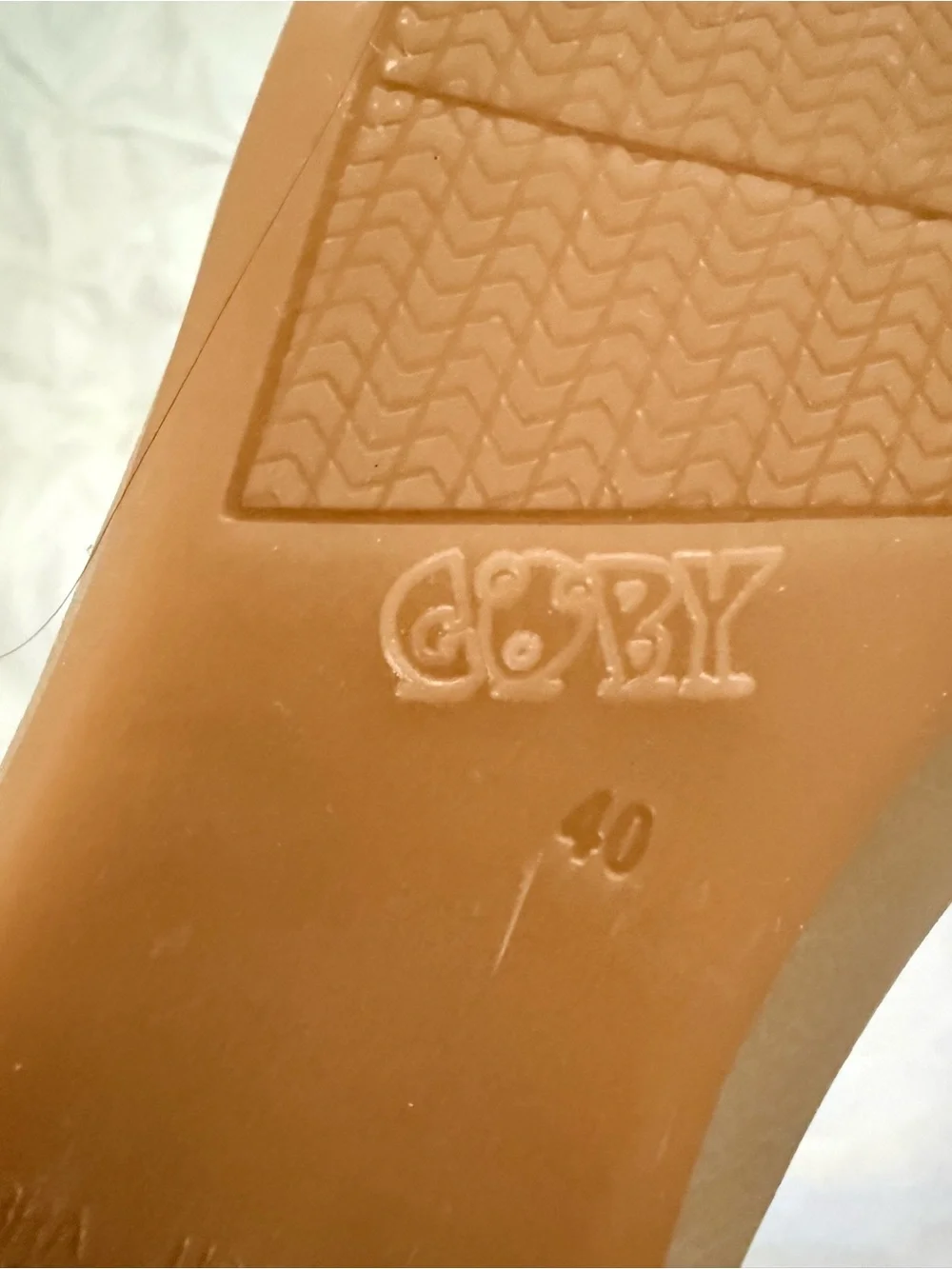 Women’s Beige Ballet Flats with Dog Print by Goby - Super Cute!  Size 40 EU Size